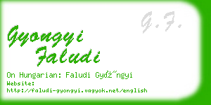 gyongyi faludi business card
